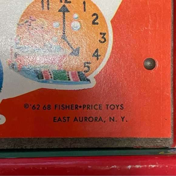 Vintage 1960s Fisher Price Music Box Teaching Clock - Picture 5 of 8